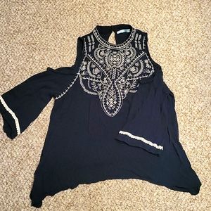 Maurices- L - Green Flowy Blouse